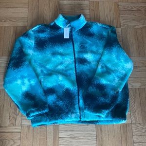 Brand New Never Worn MNML Green Splash Zip Up Jacket - Green/Black XXL